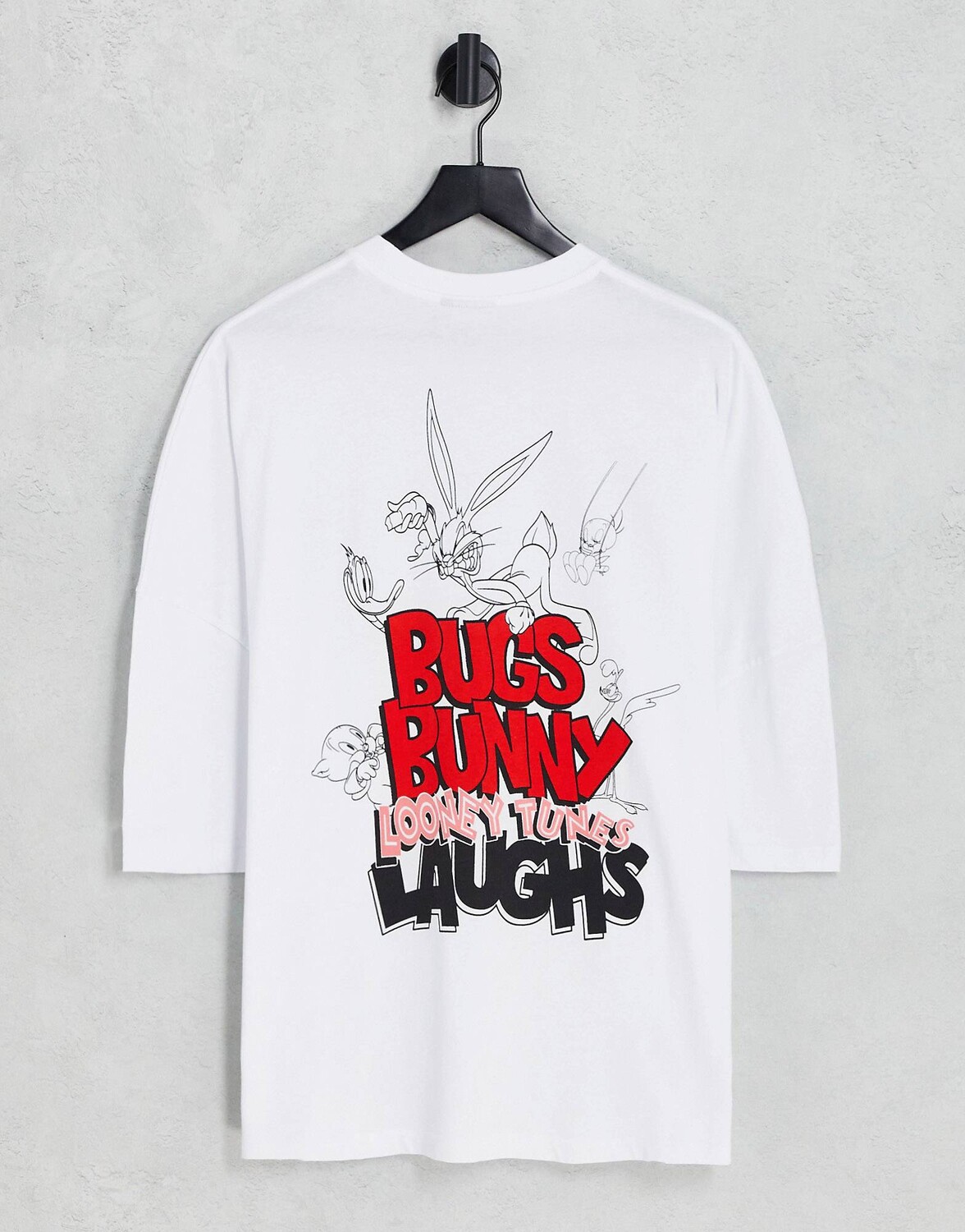 

Белая футболка оверсайз с принтом Looney Tunes ASOS DESIGN