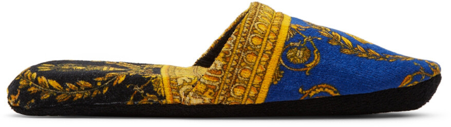 

Сине-золотые тапочки I Love Barocco Versace