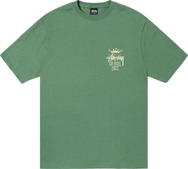 Футболка Stussy Old Skool 22 Tee 'Green', зеленый