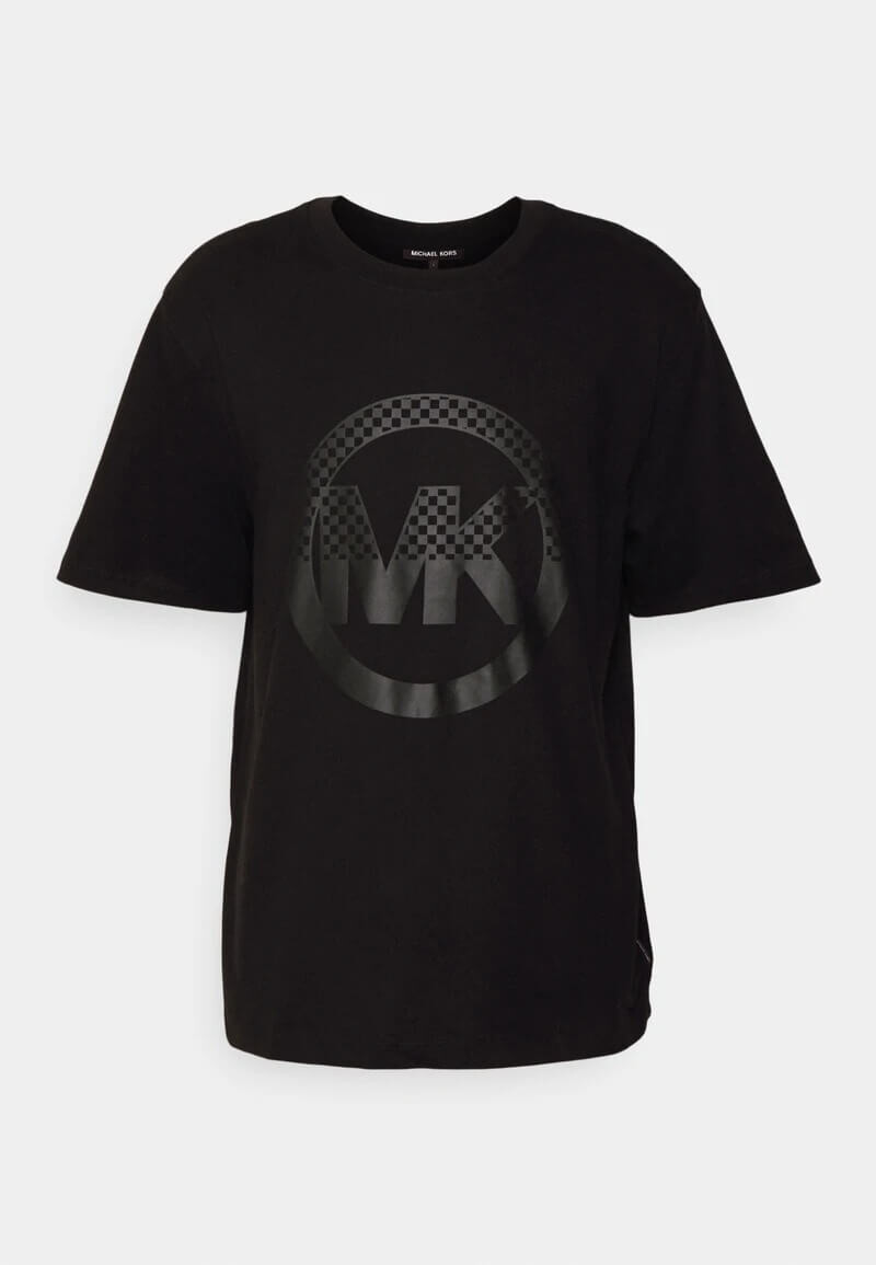 

Футболка Michael Kors Checker Charm Tee With Print, черный