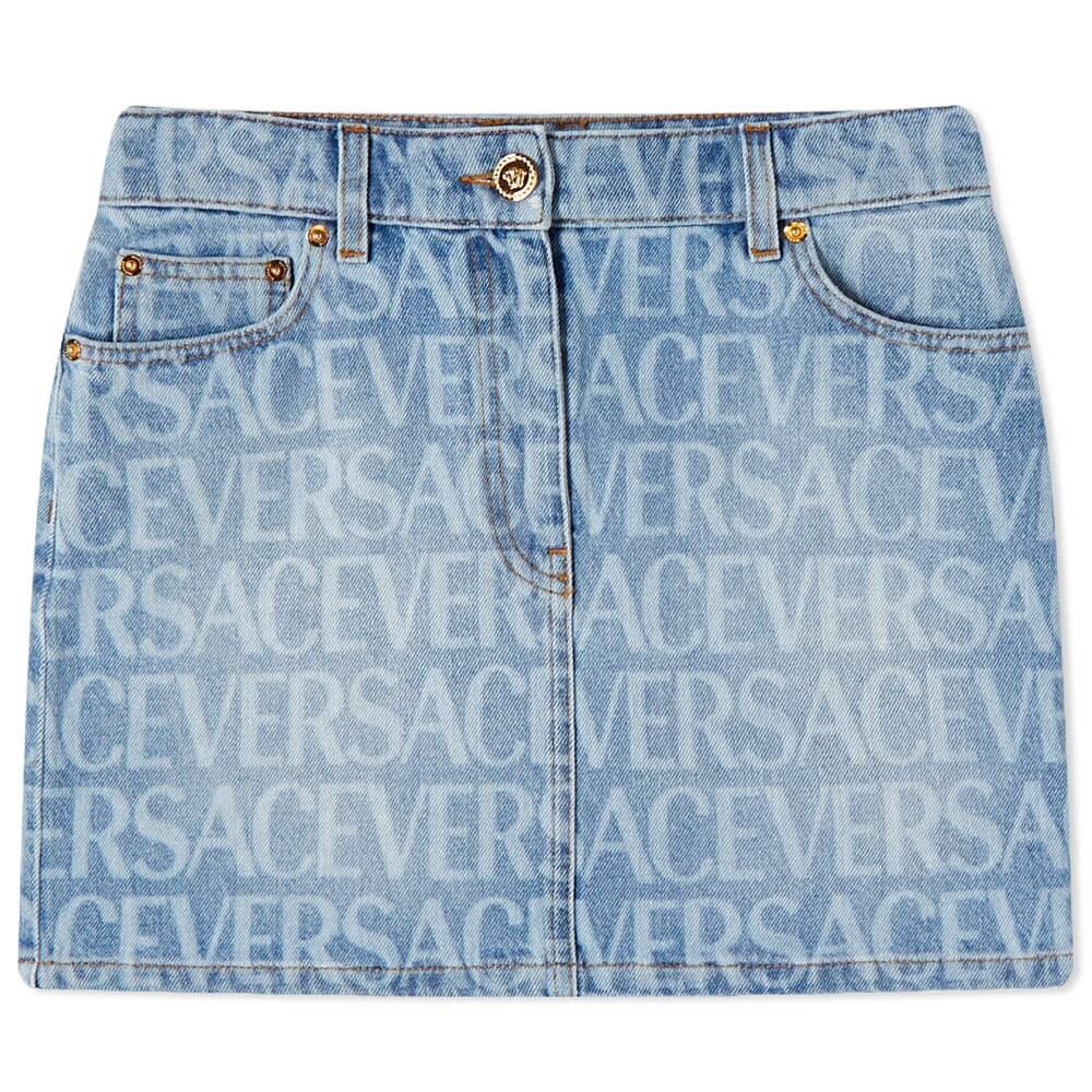 

Юбка Versace Logo Denim Mini Skirt