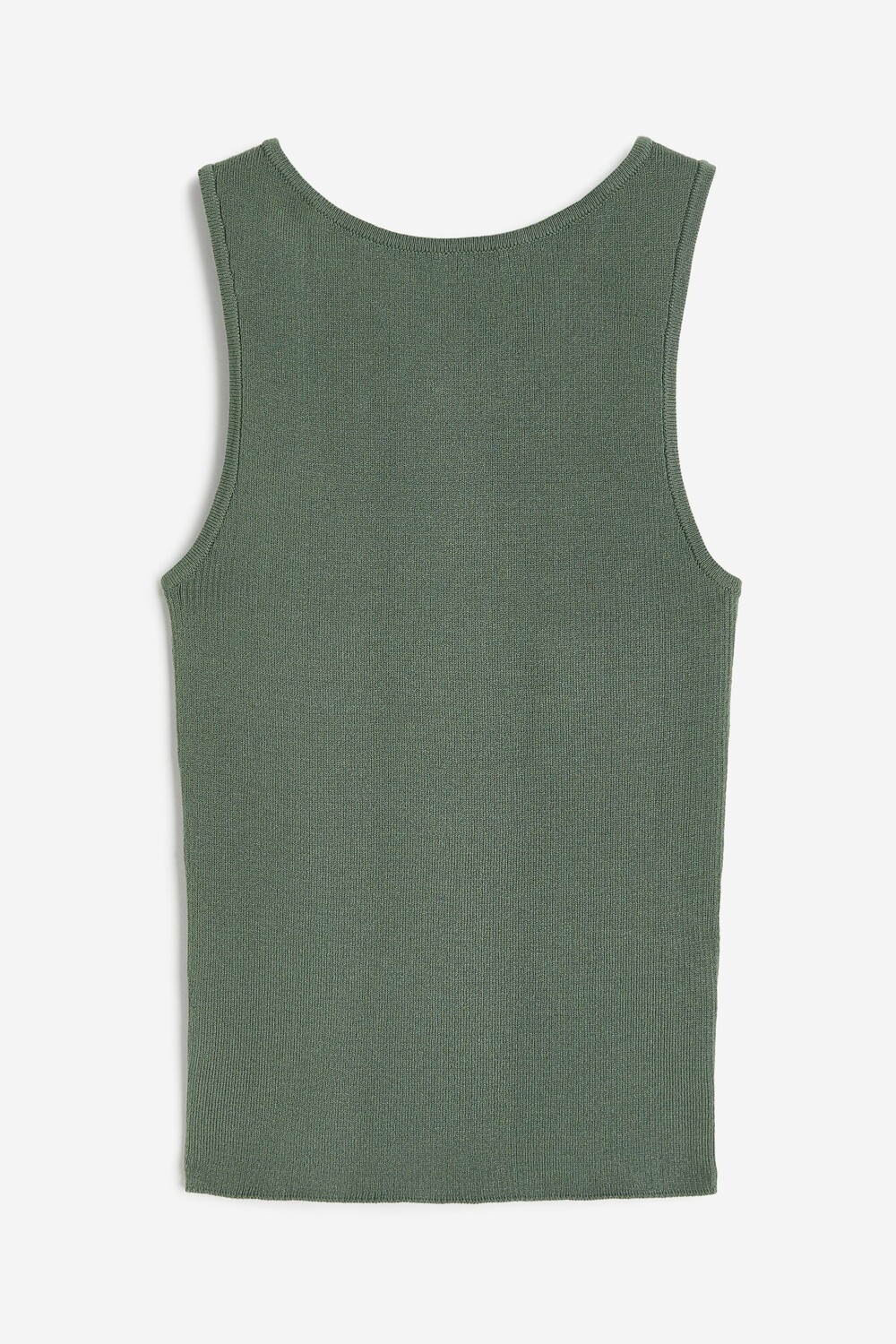 

Топ H&M Rib-knit Cross-back Sleeveless, хаки