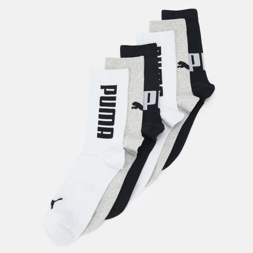 

Комплект спортивных носков Puma Big Logo Crew Unisex, 6 пар, белый/серый/черный
