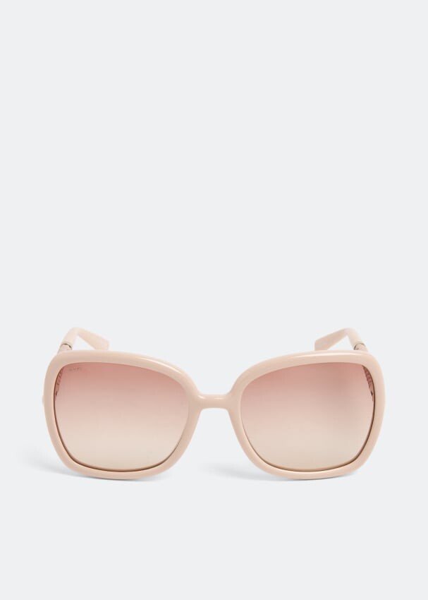 

Солнечные очки TOD'S Leather temple sunglasses, розовый