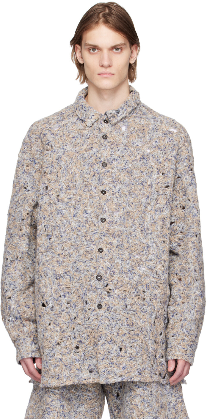 

SSENSE Эксклюзивная Бежевая Рубашка VITELLI