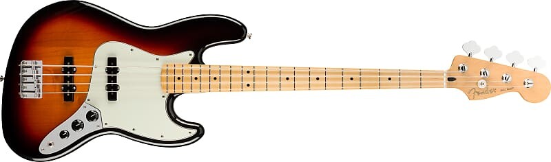 

4-струнная электрическая джазовая бас-гитара Fender Player Series в 3 цветах Sunburst -MIM PLAYERJAZZBASSMN3TS