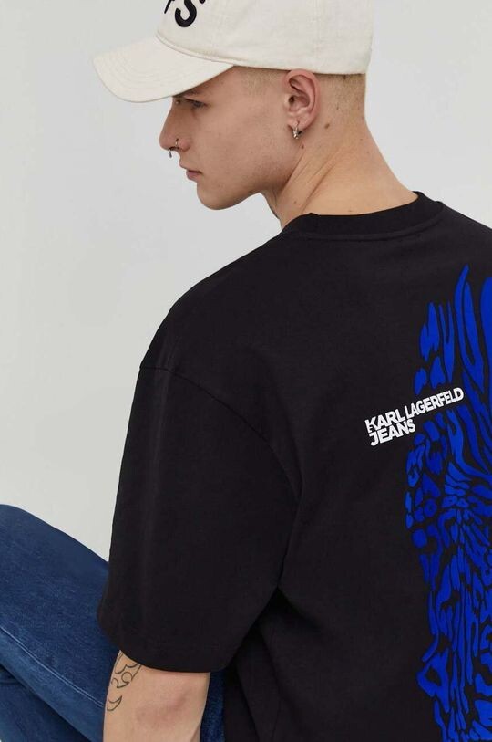 

Хлопковая футболка Karl Lagerfeld Jeans, черный