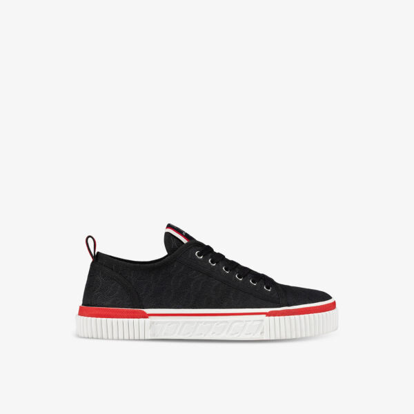 

Кроссовки pedro junior из смесового хлопка с низким берцем Christian Louboutin, черный