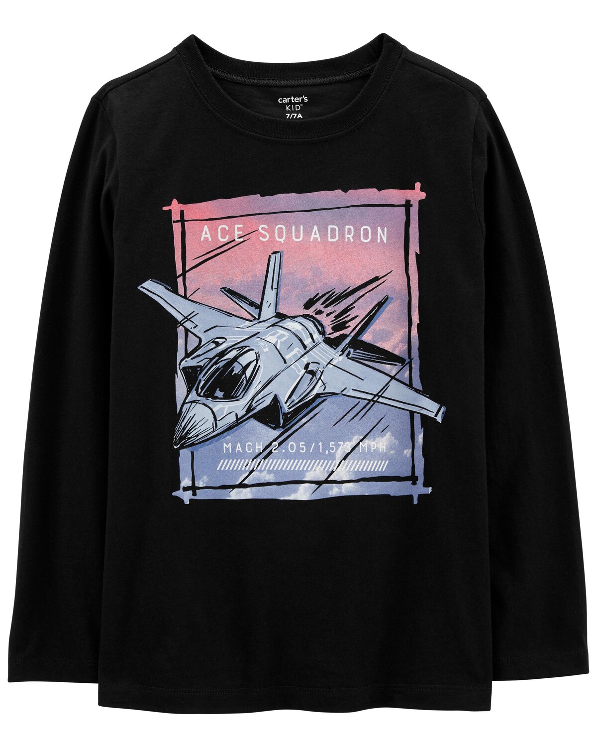 

Футболка Kid Ace Squadron Plane из джерси Carter's, черный