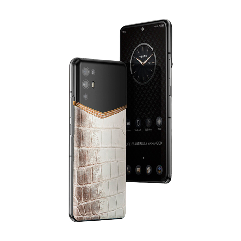 Смартфон Vertu iVERTU 18K Gold Himalaya Alligator, 12Гб/512Гб,  2 Nano-SIM, черный/белый/золотой