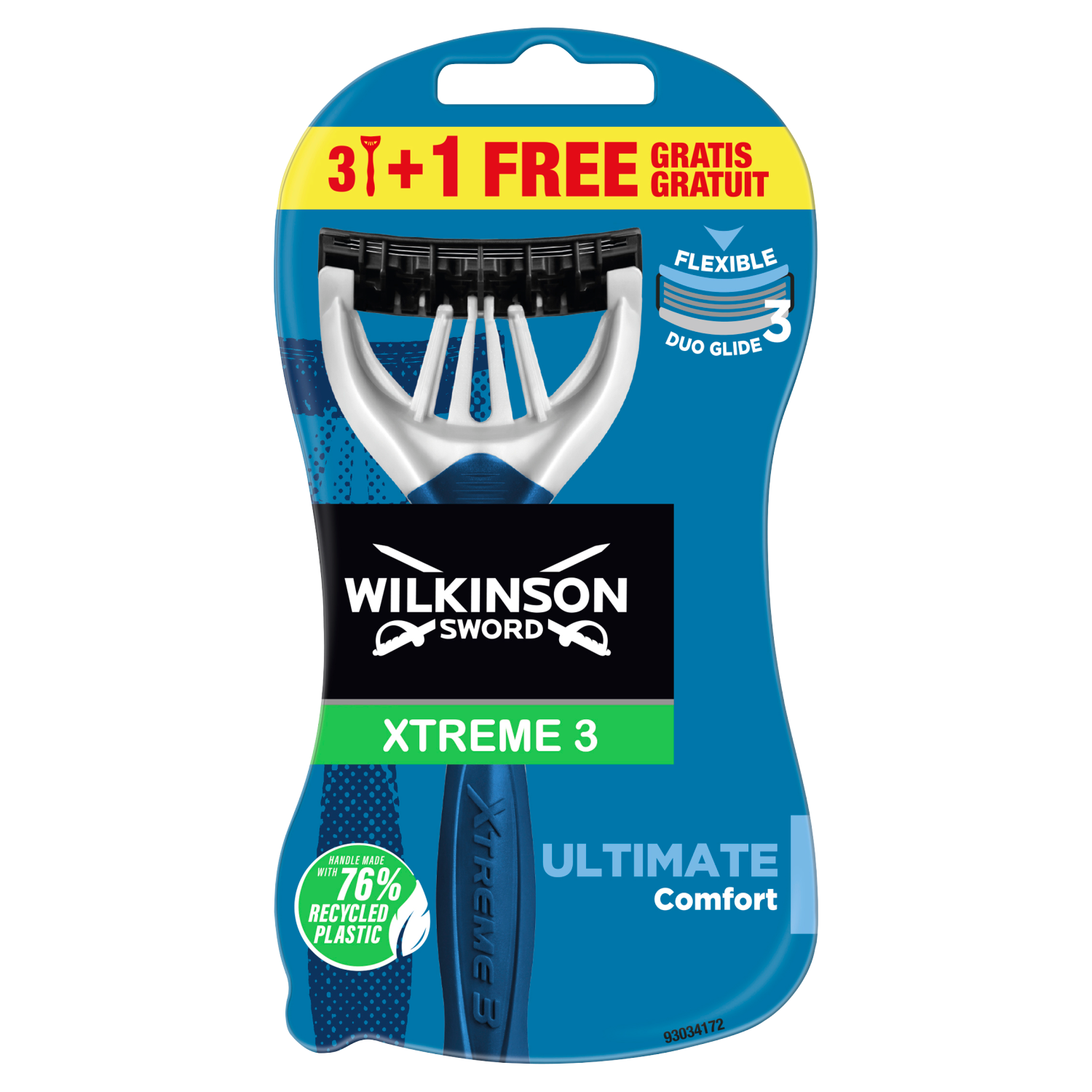 Wilkinson Sword Xtreme3 Ultimate Plus мужские бритвы, 3+1 шт/уп. - фото