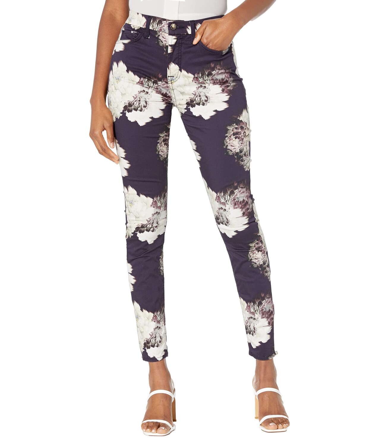 

Джинсы JEN7, Printed Sateen Skinny in Amethyst Blossoms