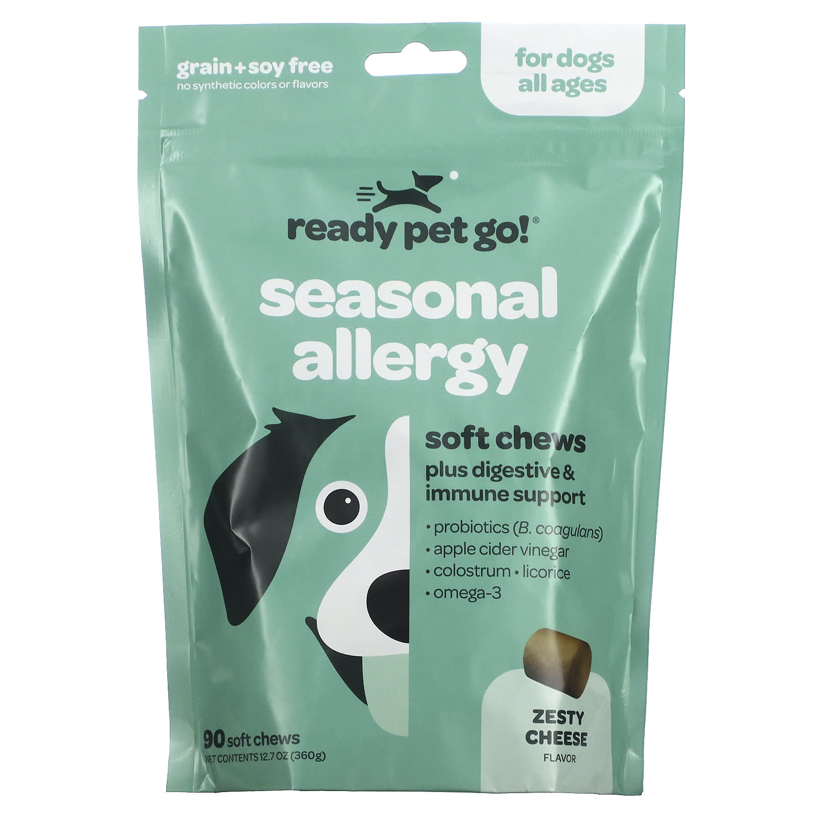 Жевательные Таблетки для Собак Ready Pet Go для борьбы с аллергией и иммунитетом, с сыром, 90 жевательных таблеток