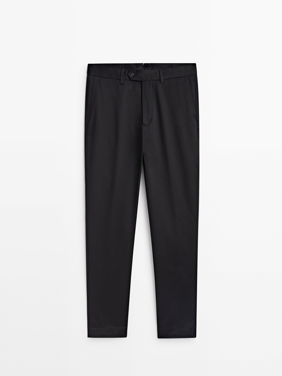 

Брюки Massimo Dutti Studio Extra Cotton Wide-leg, темно-синий
