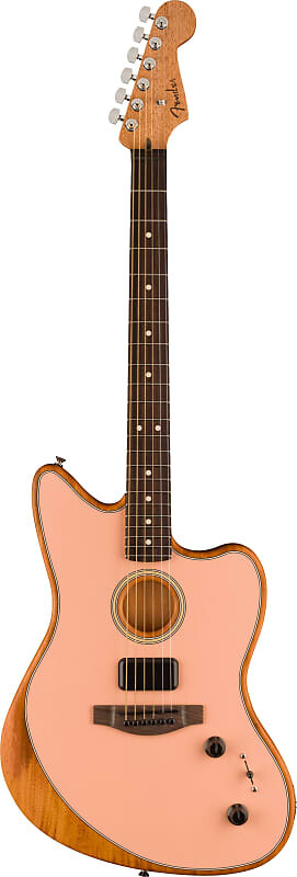 

Acoustasonic Player Jazzmaster, накладка на гриф из палисандра, цвет Shell Pink Fender Acoustasonic Player Jazzmaster, Rosewood Fingerboard,