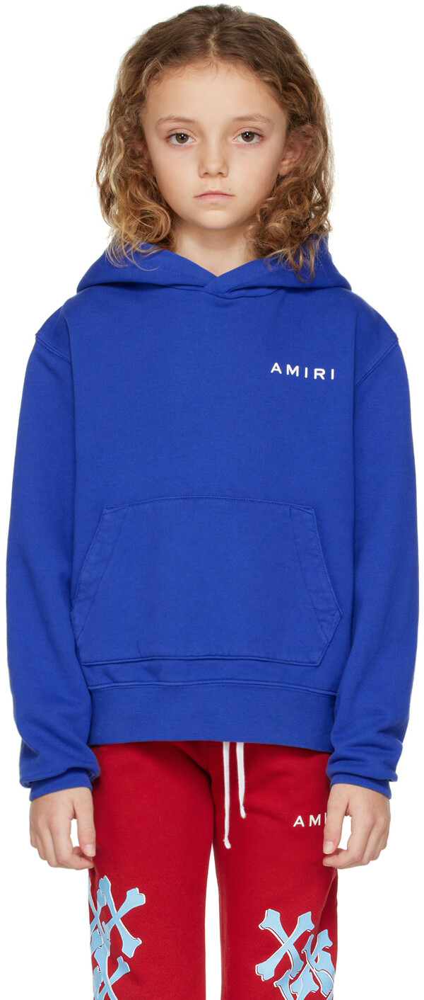 

Детская толстовка с капюшоном Blue Bones Graphic AMIRI