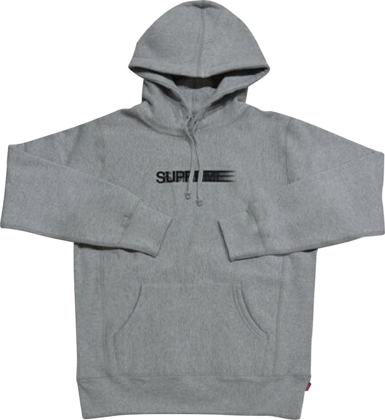 толстовка supreme motion logo hooded sweatshirt black черный Толстовка Supreme Motion Logo Hooded Sweatshirt 'Ash Grey', серый