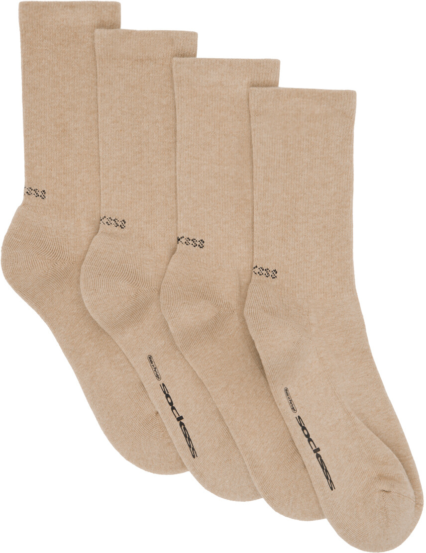 

Набор из двух пар бежевых носков SOCKSSS