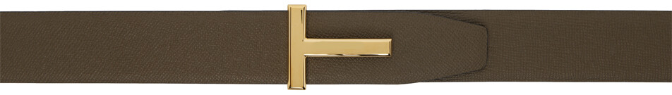 

Коричневый двусторонний ремень T Icon TOM FORD