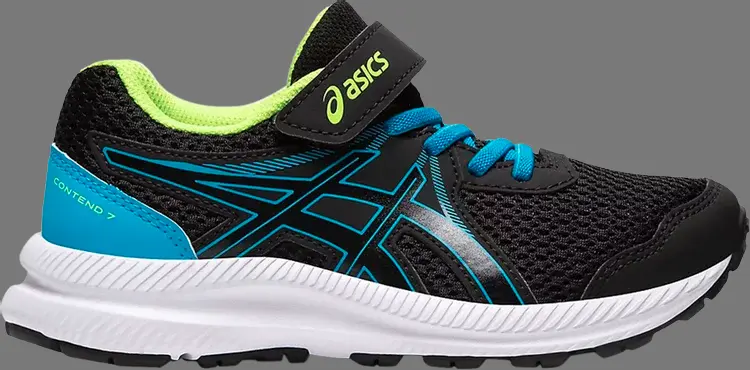 

Кроссовки contend 7 ps 'black digital aqua' Asics, черный
