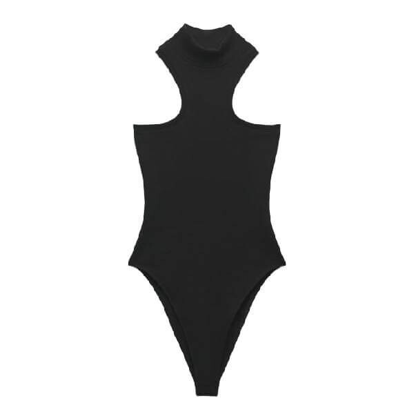 

Боди Zara Ribbed Halter, черный