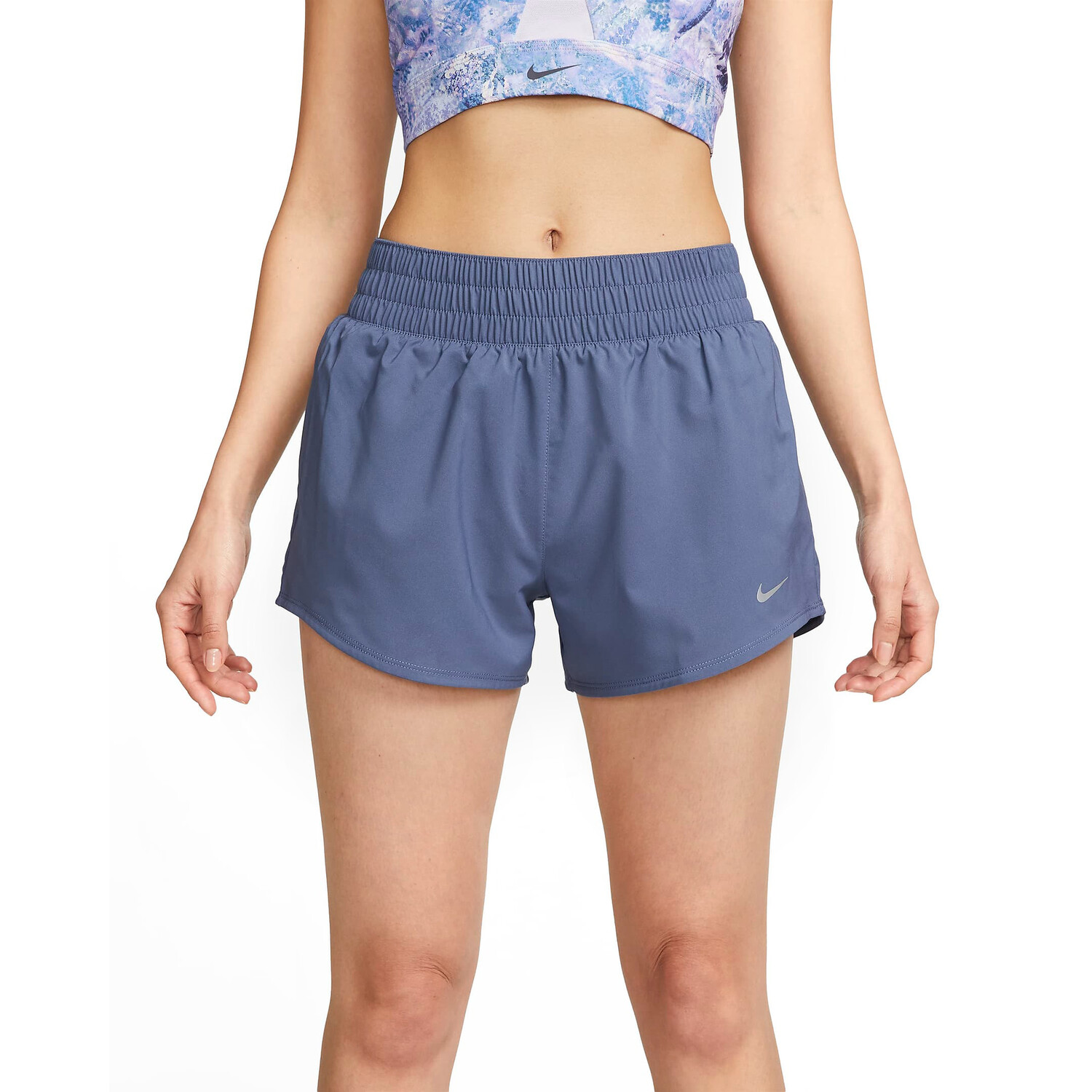 

Шорты Nike Dri-Fit One Mid-Rise 3" Brief-Lined, серовато-синий