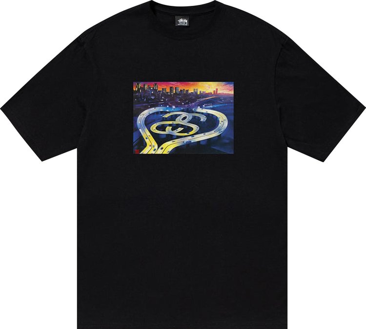 

Футболка Stussy SS Highway Tee 'Black', черный