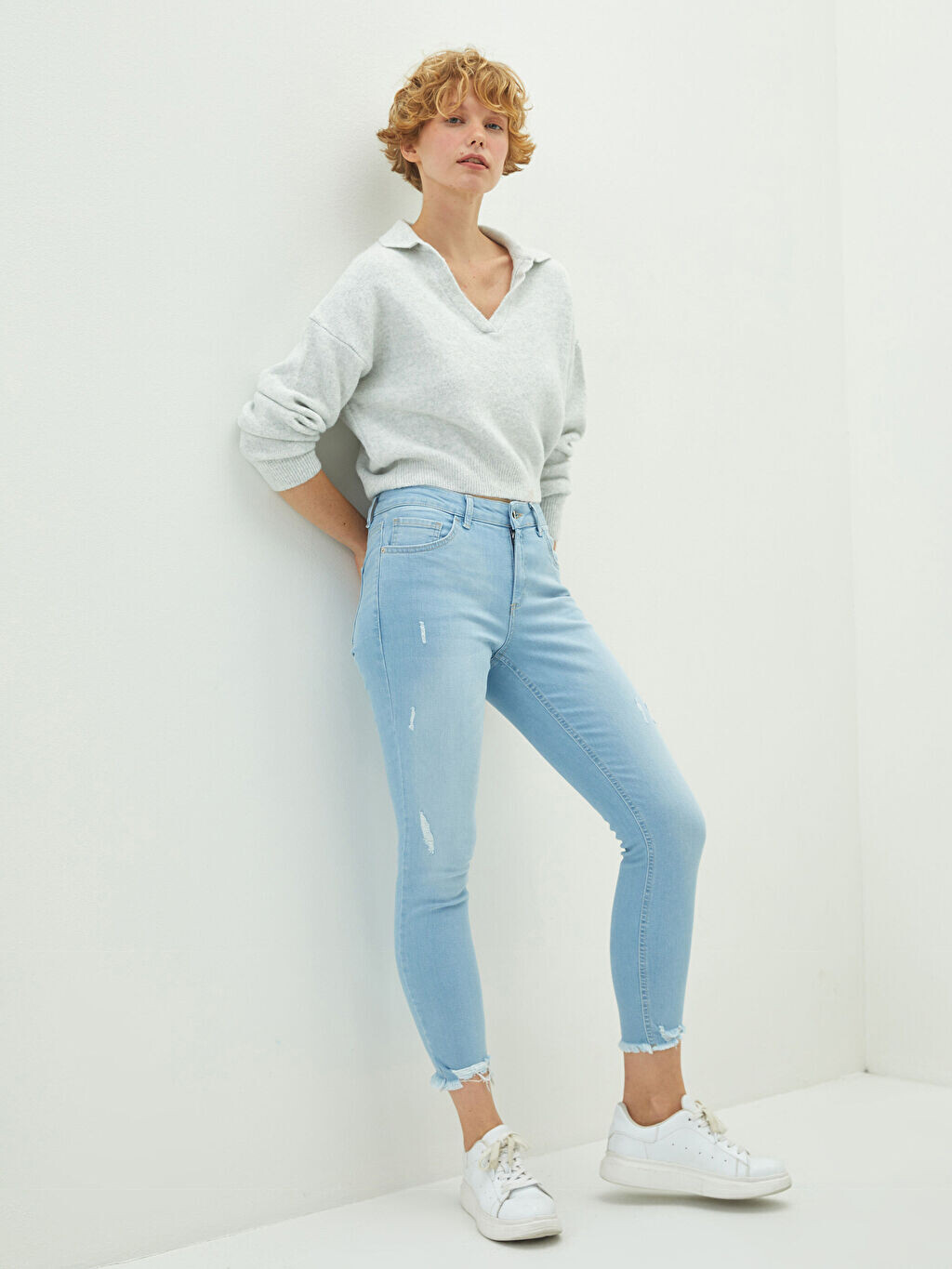 

Женские зауженные джинсы Rodeo с нормальной талией и карманами LCW Jeans