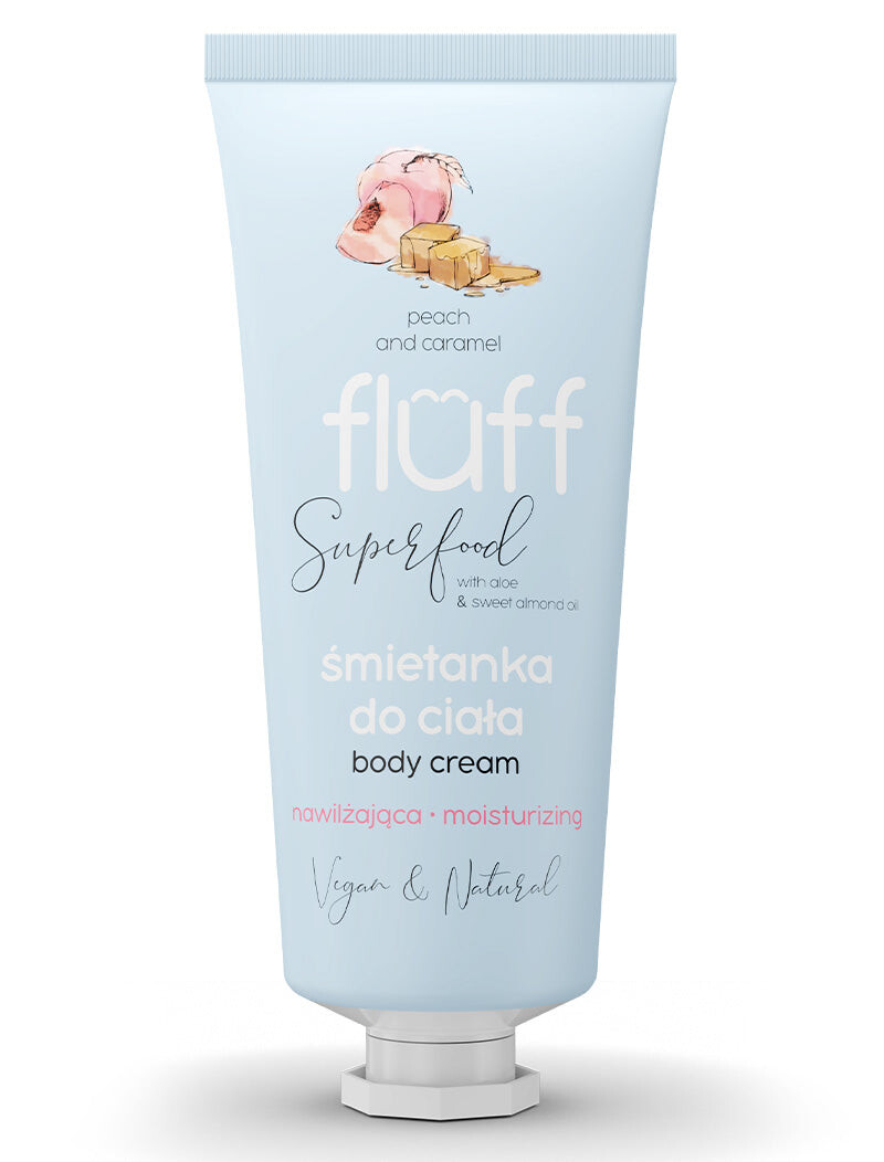 

Fluff Body Cream увлажняющий крем для тела Персик и Карамель 150мл