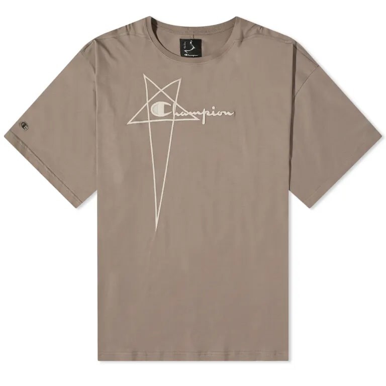 

Футболка Champion & Rick Owens Tommy, серо-бежевый
