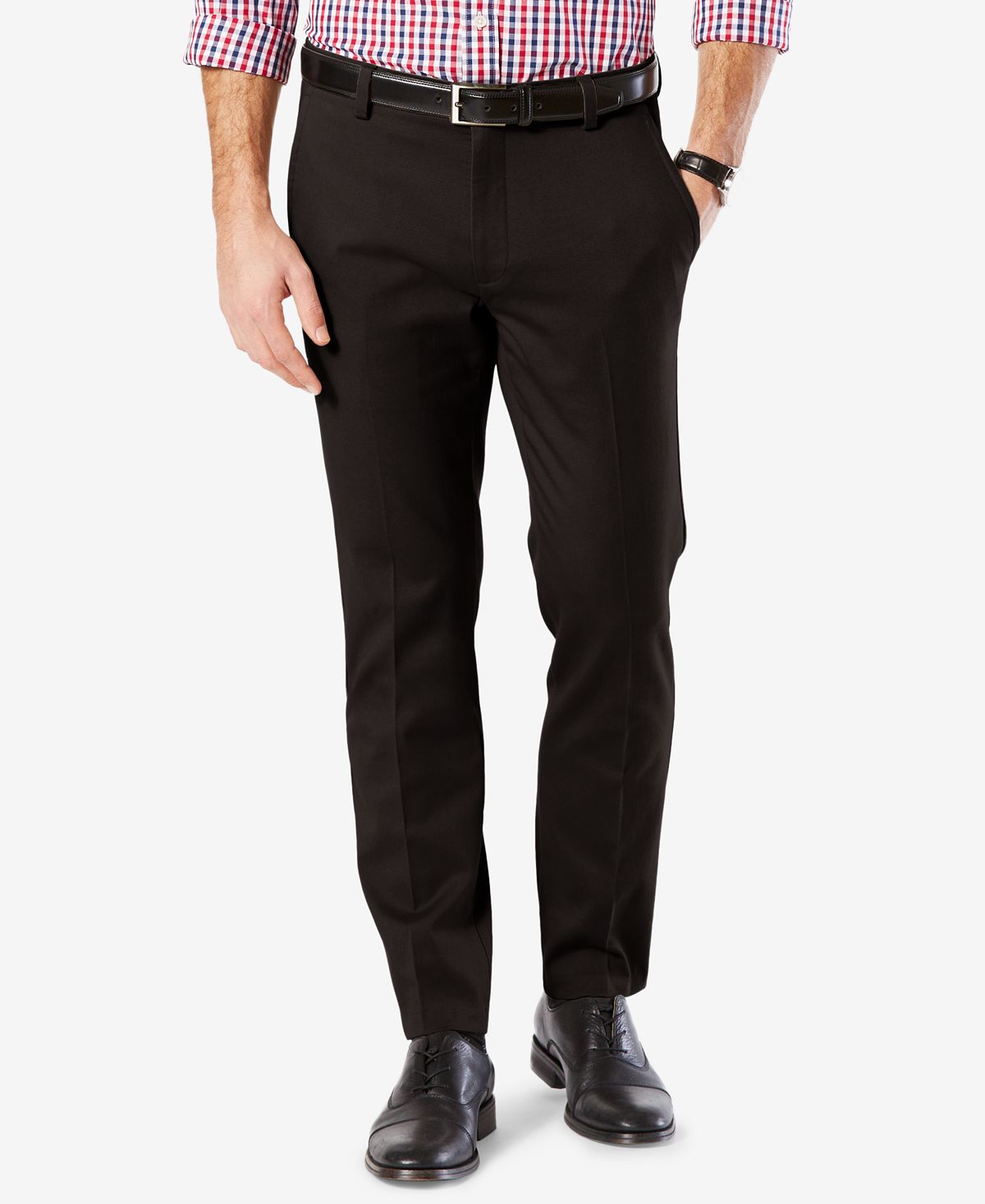 Мужские брюки easy slim fit цвета хаки стрейч Dockers, черный