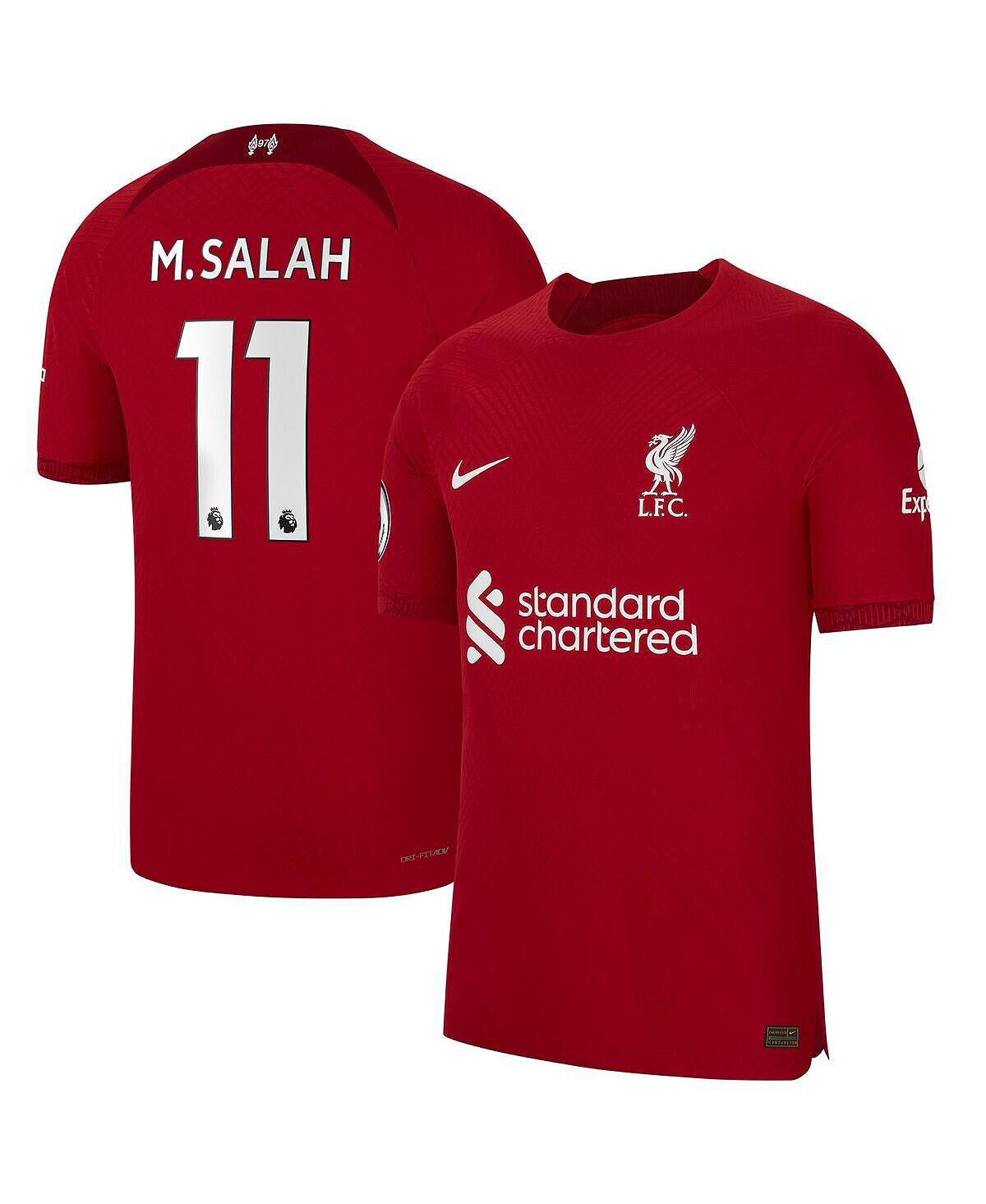 

Мужская футболка mohamed salah red liverpool 2022/23 home authentic player jersey Nike, красный