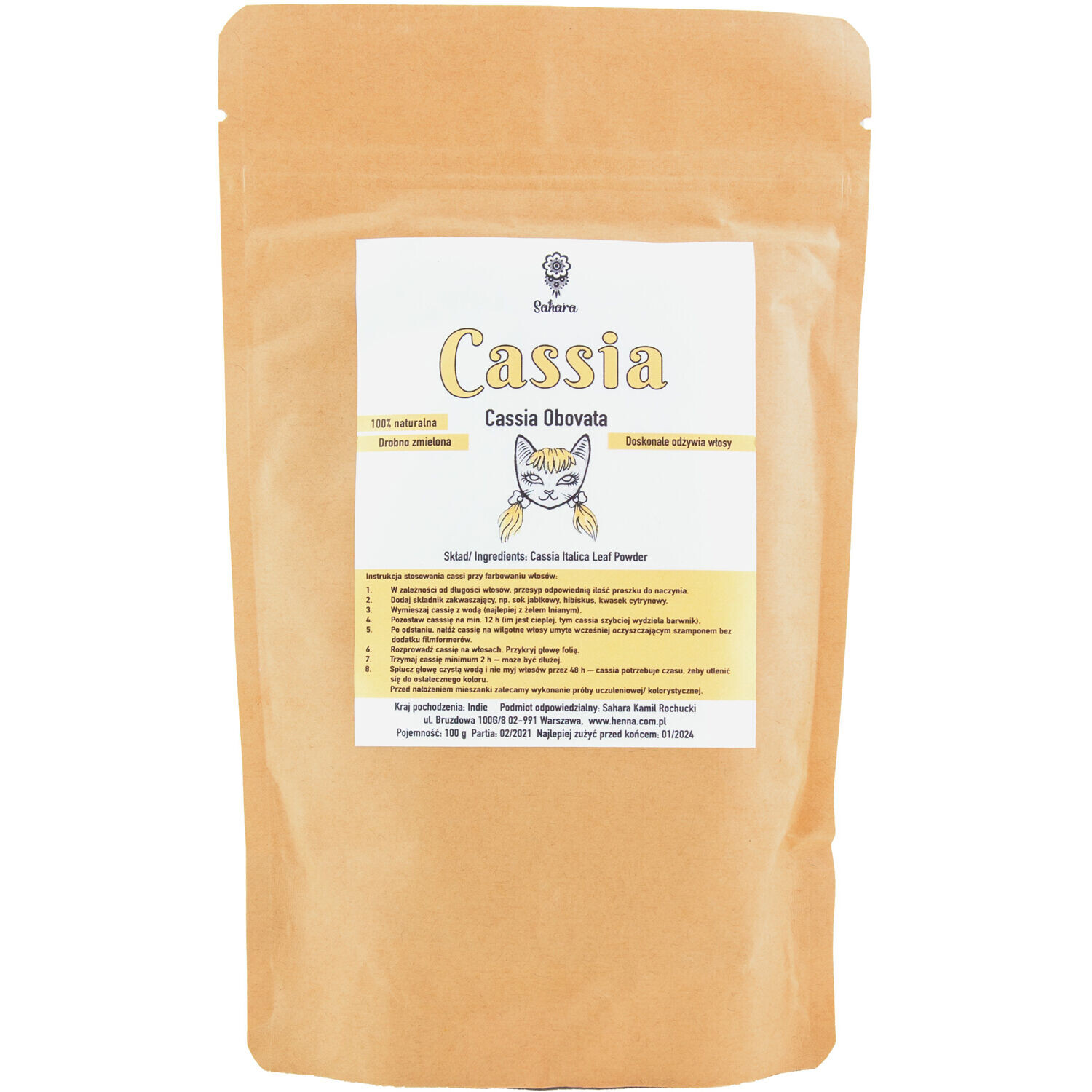 

Sahara Cassia краска для волос на травах, 100 г