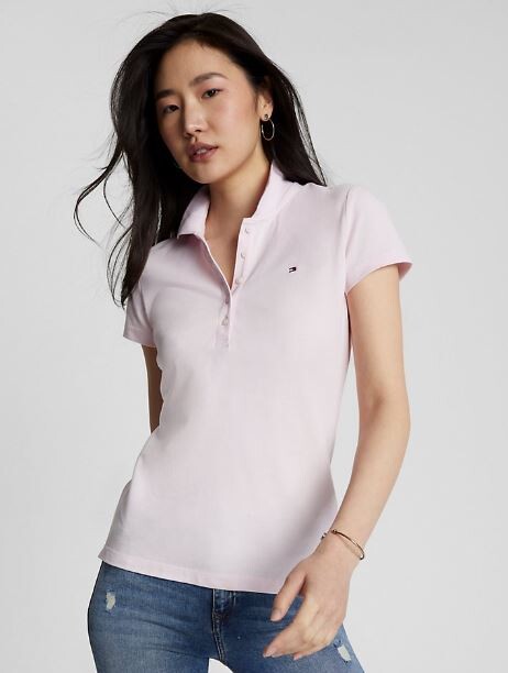 

Футболка-поло Tommy Hilfiger Slim Fit, светло-розовый