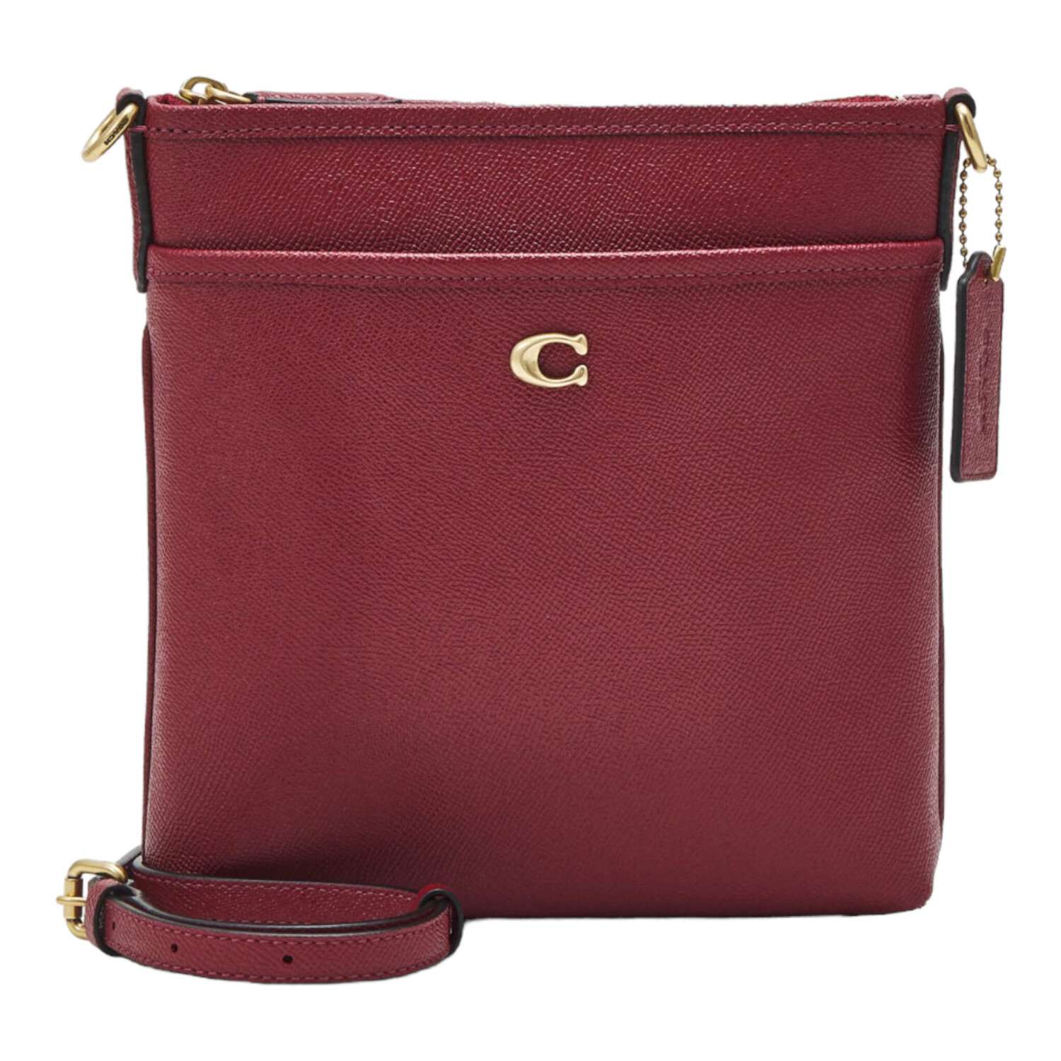 

Сумка Coach Crossgrain Kitt Across Body, бордовый