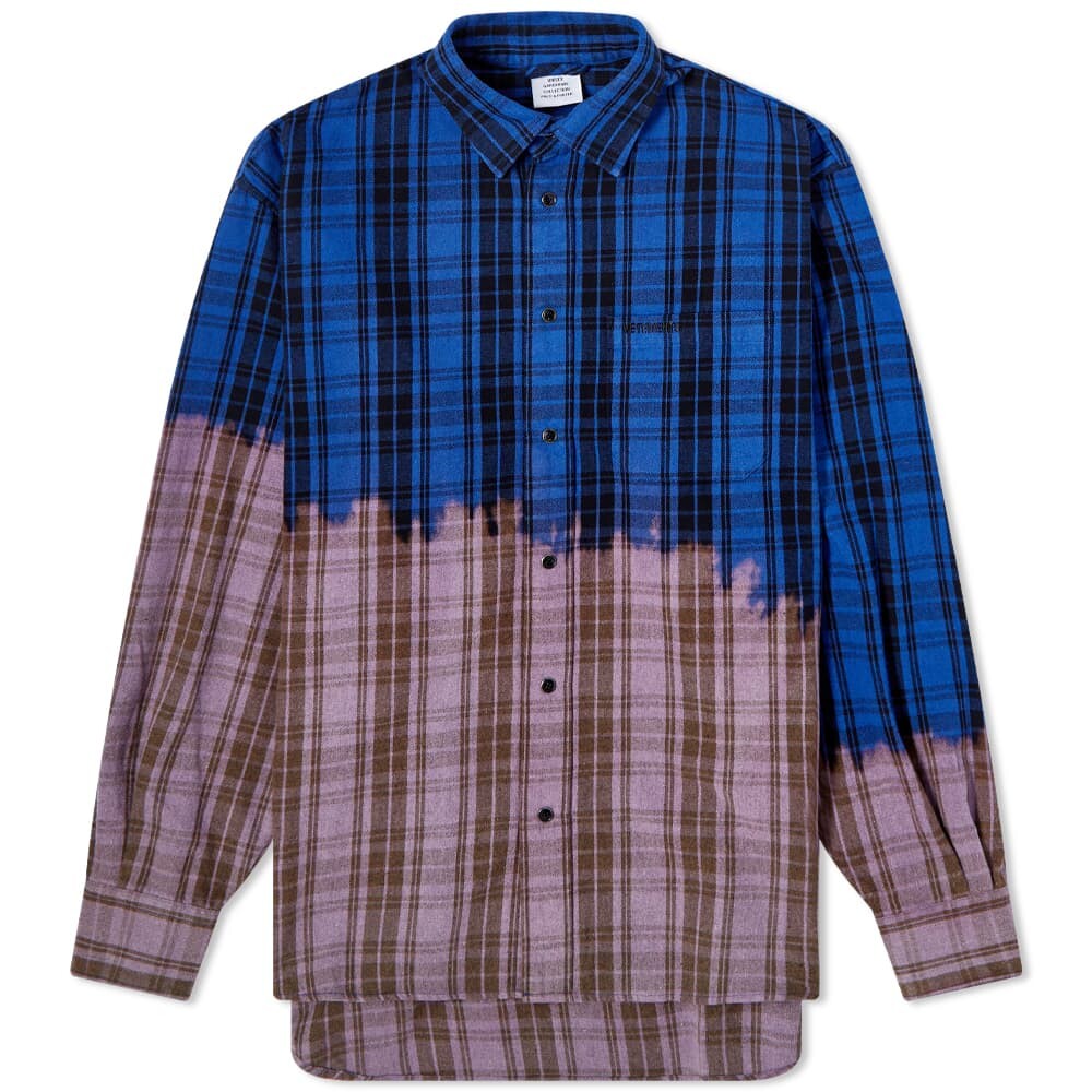 

Рубашка VETEMENTS Bleached Flannel Shirt