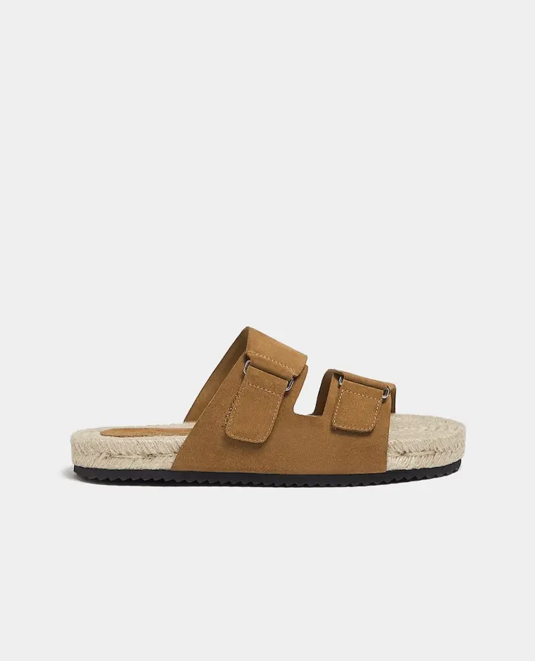 

Сандалии Pull&Bear Leather Jute, песочный