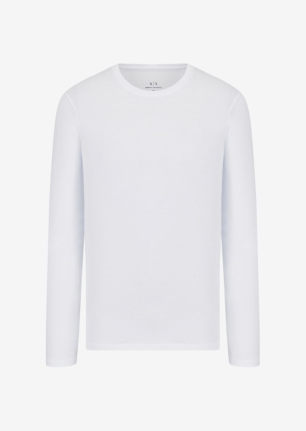 

Футболка из хлопка пима с длинными рукавами Armani Exchange, белый