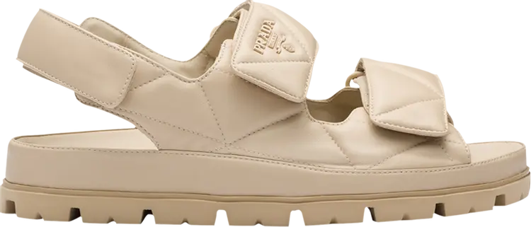 

Сандалии Prada Wmns Padded Nappa Sandal Desert Beige, загар