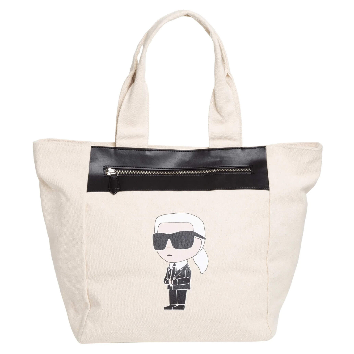 

Сумка-тоут Karl Lagerfeld K/Ikonik 2.0 Cotton, бежевый/черный