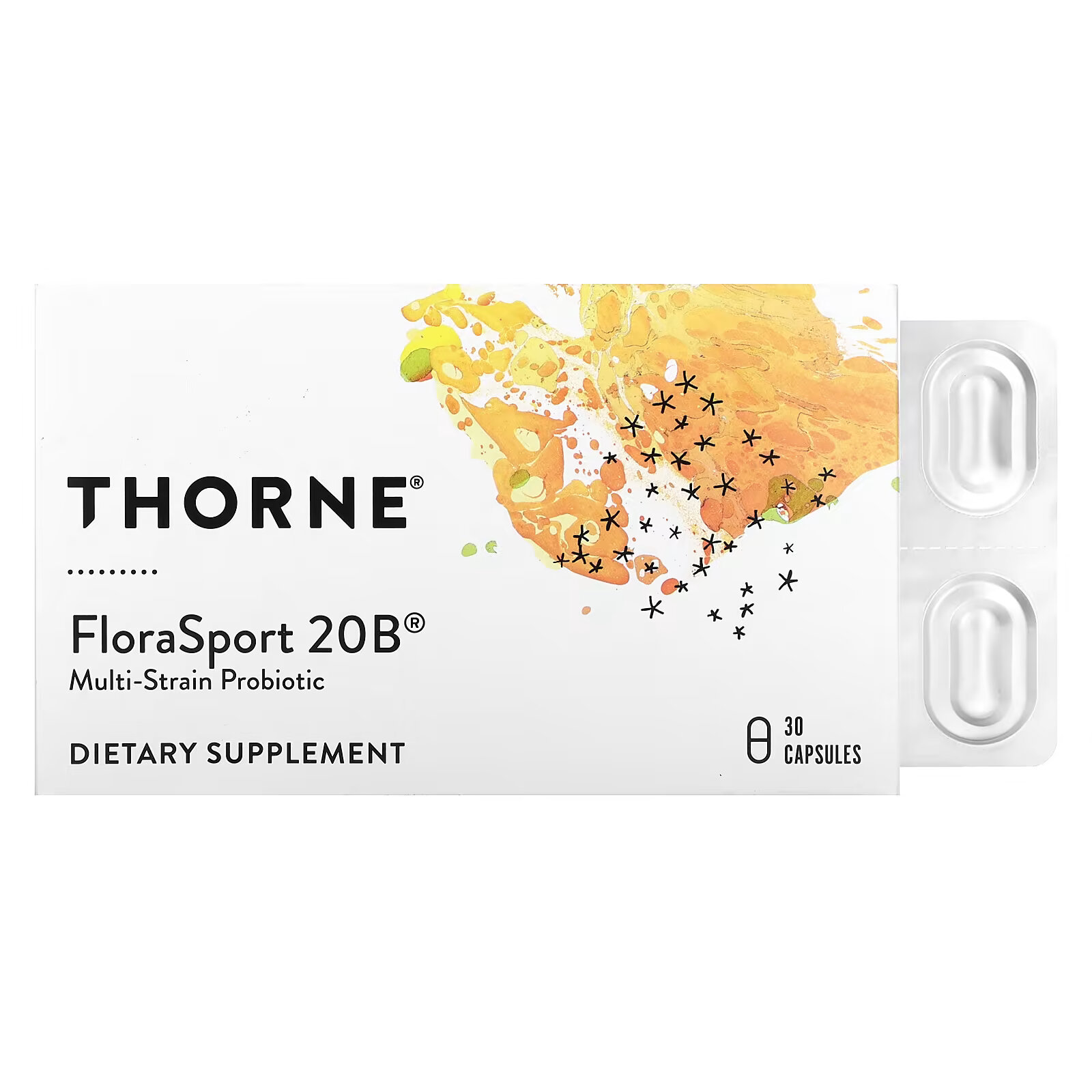 Thorne Research, FloraSport 20B, 30 капсул добавка для поддержки мозга thorne research brain factors 30 капсул