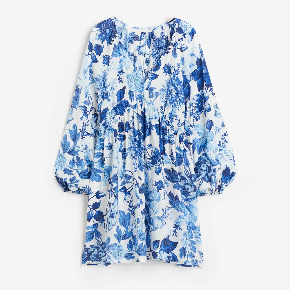 

Платье H&M A-line, белый/голубой
