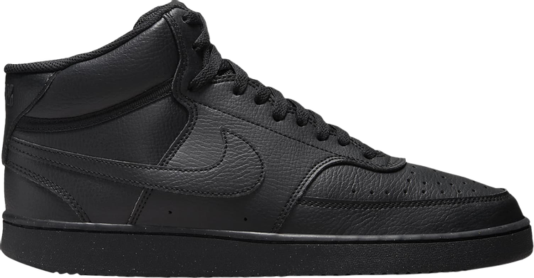 Кроссовки Nike Court Vision Mid Next Nature 'Triple Black', черный - фото