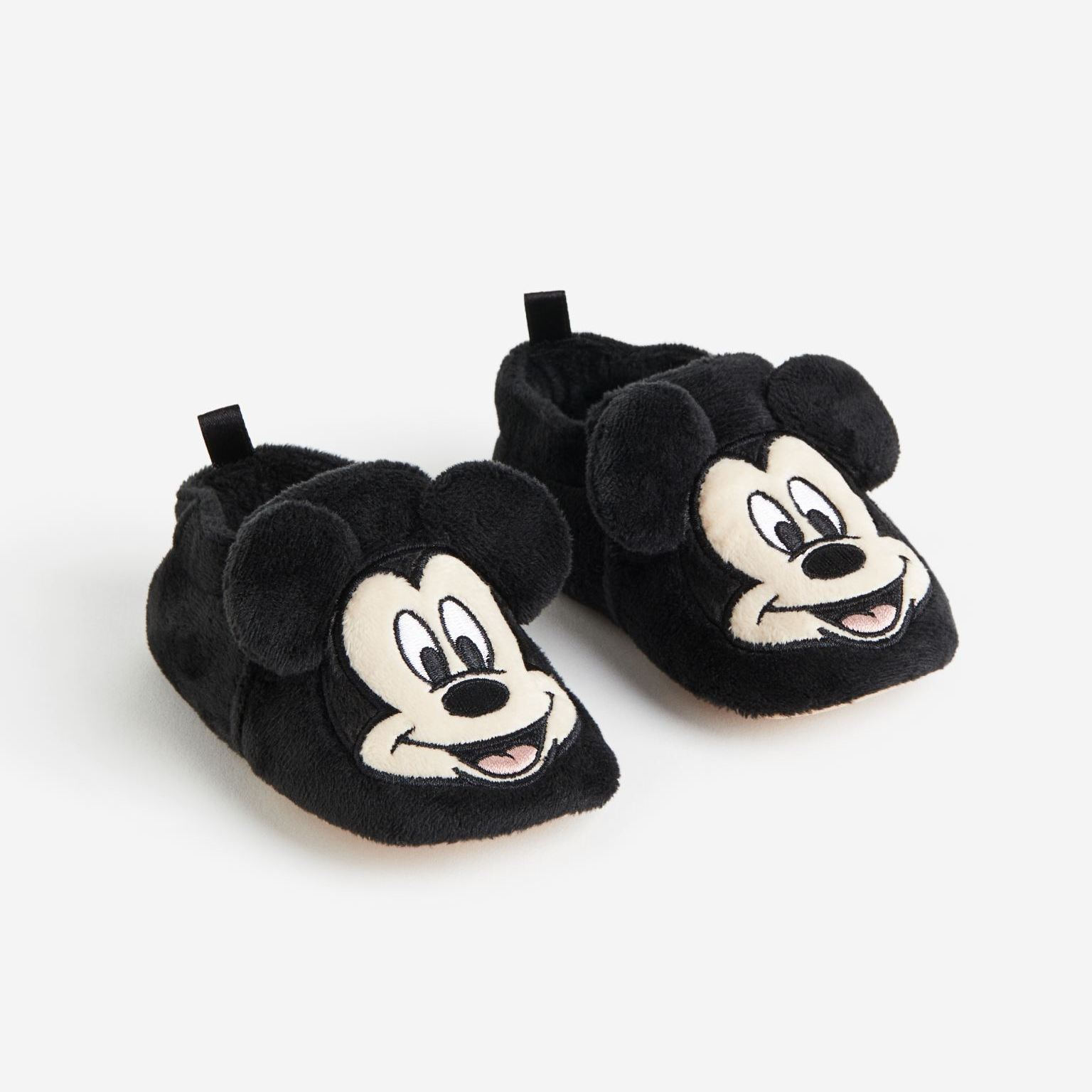 Тапочки H&M Disney Mickey Mouse Soft Appliquéd, черный