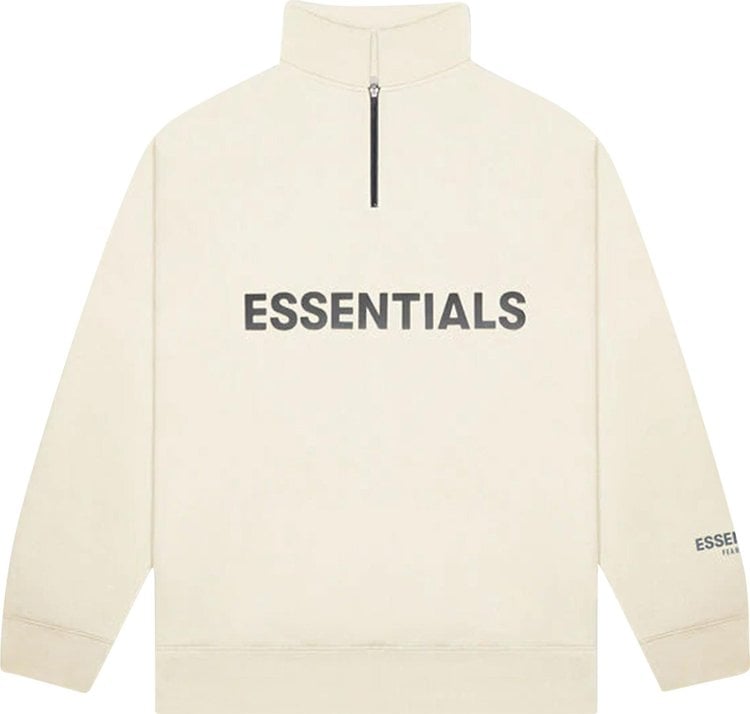 Толстовка Fear of God Essentials Half Zip Sweatshirt 'Cream', кремовый - фото