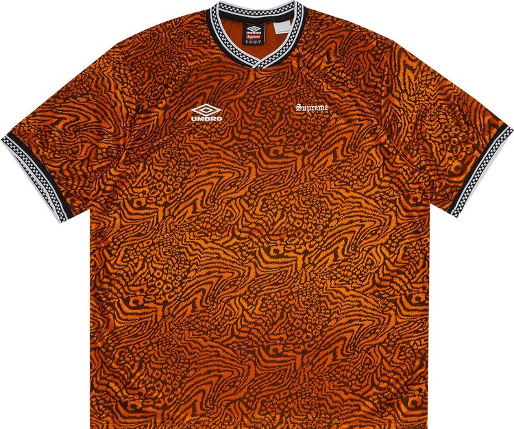 Футболка Supreme x Umbro Jacquard Animal Print Soccer Jersey 'Orange', оранжевый