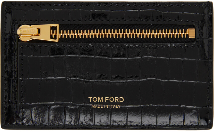 

Черный визитница с тиснением под крокодила TOM FORD