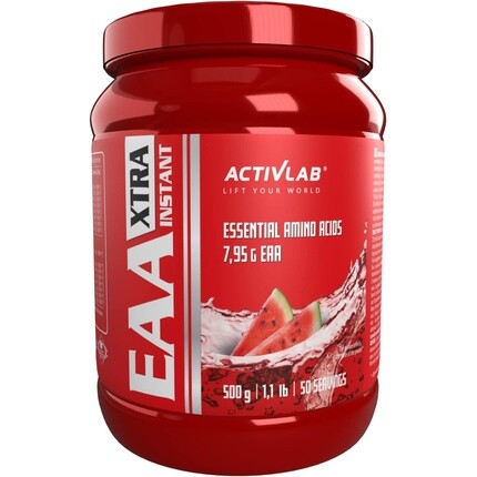 

Eaa Xtra Instant, банка 500 г, 8 незаменимых экзогенных аминокислот с витаминами группы B, порошковые добавки для тренировок, вкус арбуза, Activlab