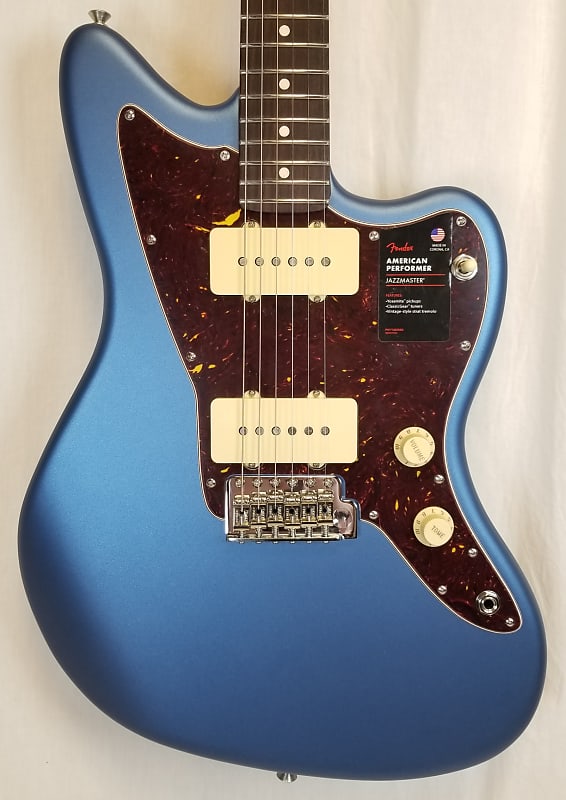 Fender American Performer Jazzmaster Электрогитара Накладка на гриф из палисандра, Сатин Лейк-Плэсид Синий с сумкой 2023 0115210302