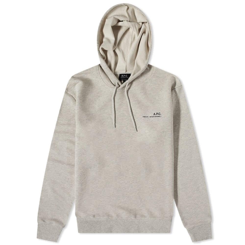

Толстовка A.P.C. Item Logo Hoody, Серый